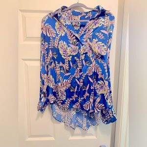 Free people long button down shirt